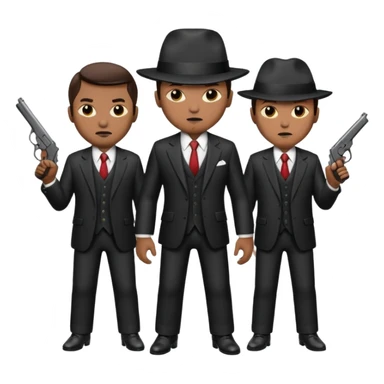 3 mafia members guns sticker