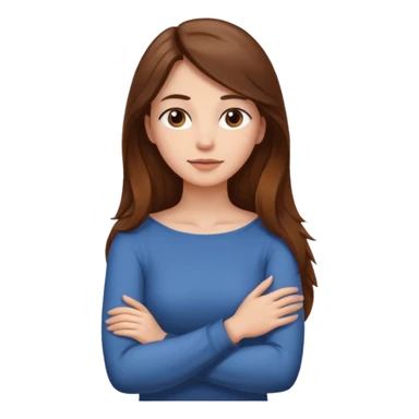 A woman’s Arms crossing over her neck sticker