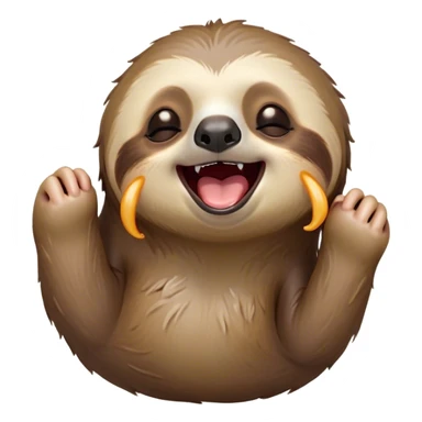 Cinematic Cute Yawning Sloth Portrait Emoji, Head tilted slightly with a dramatic, wide-open yawn, showcasing a languid, cuddly form with drowsy, half-closed eyes and an open, relaxed mouth, Simplified yet irresistibly adorable features, highly detailed, glowing with a soft, cozy glow, high shine, relaxed yet expressive, stylized with a dash of whimsical sluggish charm, soft glowing outline, capturing the essence of a drowsy yet affectionate sloth that appears ready to stretch out for a long nap! sticker