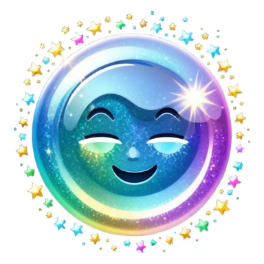 sparkling shiny glitter, with bright sparkles and shimmering particles sticker