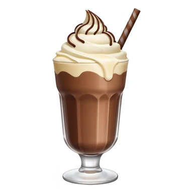 Choco milkshake with vanila ice cream sticker