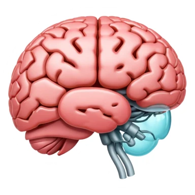 Tiny glass brain front view  sticker