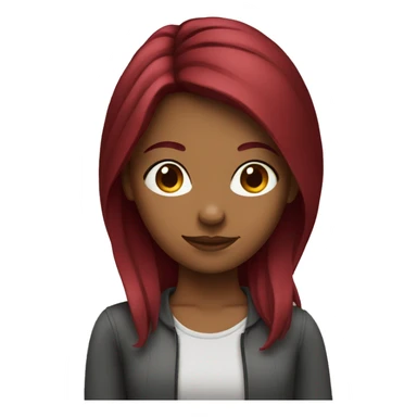Girl with burgundy hair sticker