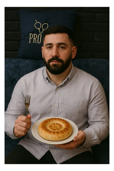 birinchidagi odamni yuziga 2 rasmdagi odamga juda uxshatib chizib bergin xuddu shunday non yen utirganini sticker