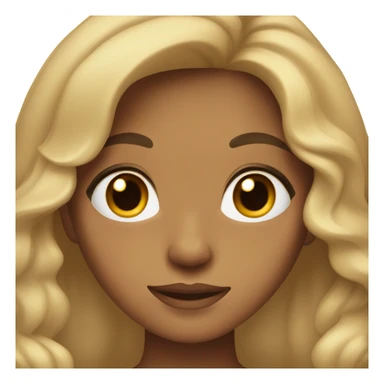 Tan girl  wavy long hair black brown eyes  sticker