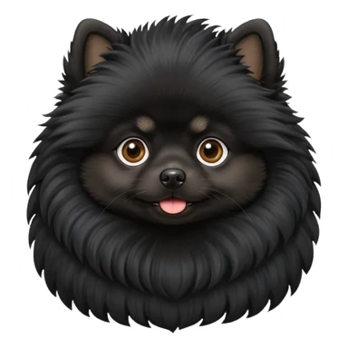 Dog black Pomeranian  sticker