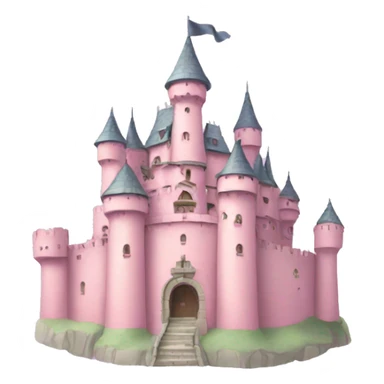 pastel pink moving castle sticker