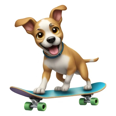 Skateboarding dog sticker