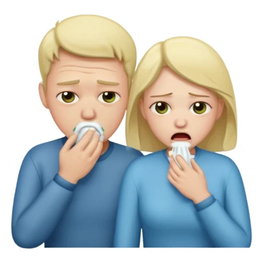 kotz emoji aber von 2 menschen nein also sie sollen sich übergeben  sticker