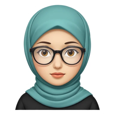 Chica con hijab y gafas sticker
