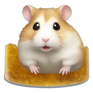 The hamster inside the glass sticker