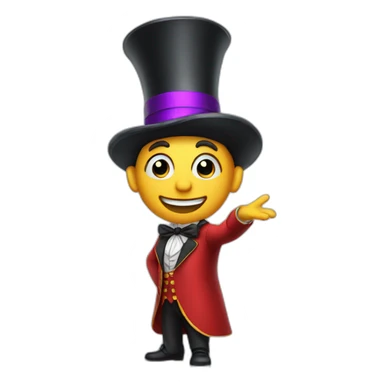 A magician greets the audience sticker