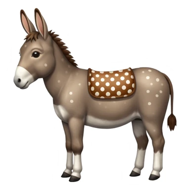 polka dots donkey full body sticker