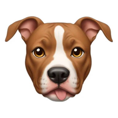 a female red nose pitbull, light brown fur and eyes sticker