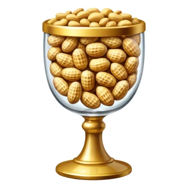 a crystal goblet filled with shelled peanuts sticker