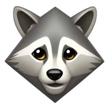 raccon head in a diamond sticker
