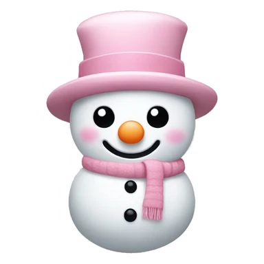 cute light pink snowman sticker