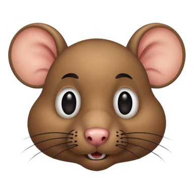 rat with black human mustache sticker
