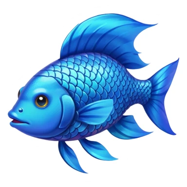 fish with blue hair sticker