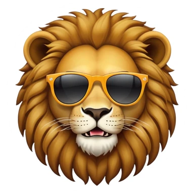 Lion king samba wearing sunglasses  sticker