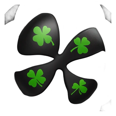 four leaf clover with a soccer ball sticker