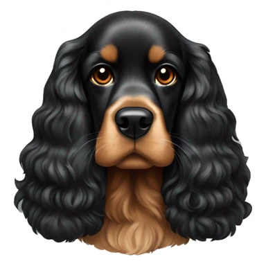 black, red and gold cocker spaniel sticker