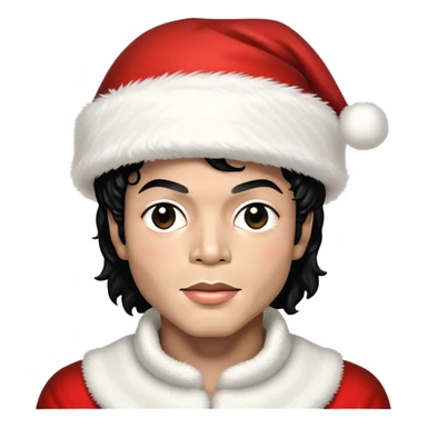 michael jackson wearing a santa hat sticker