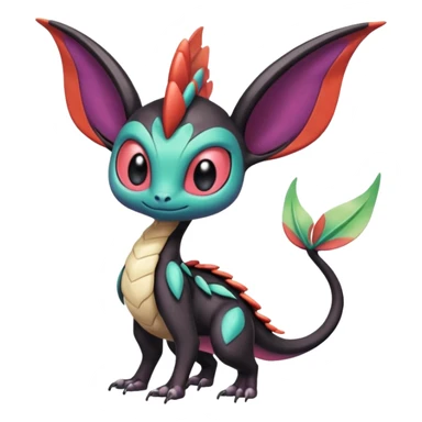 Shiny Cute Realistic Exotic Colorful Meloetta-Noivern-Stitch-Toothless-Fakémon-creature-hybrid sticker