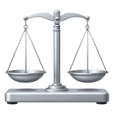 A minimal schematic  of a balance scale.  sticker