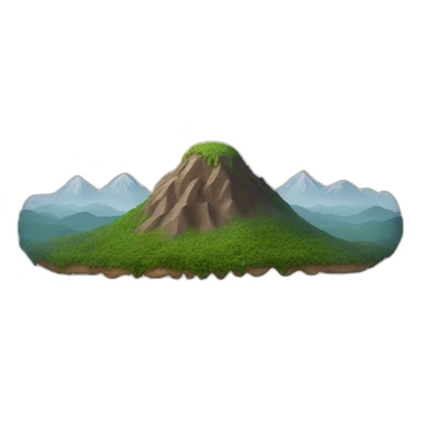 moutain in burger sticker