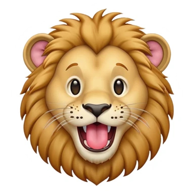 Lion with tongue sticking out  sticker