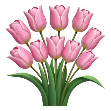 A bunch of light pink tulips sticker
