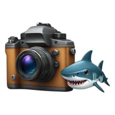 Camera with big shark sticker