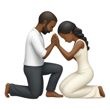 Wife and husband praying sticker