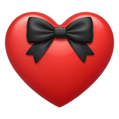 heart with a black bow sticker