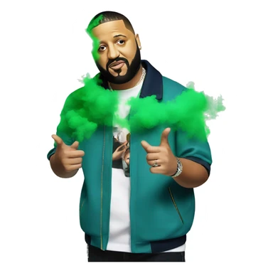 Dj khaled with green smoke realistic  sticker