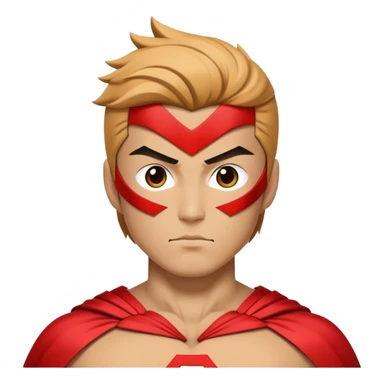 Kuniman superhero character with Japanese-inspired design sticker