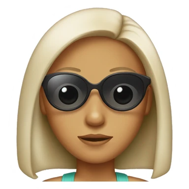 Girl with sunglasses sticker