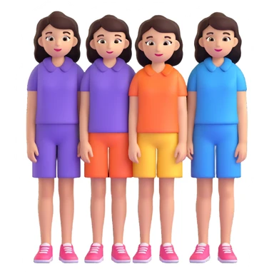 3 girls standing in a group sticker