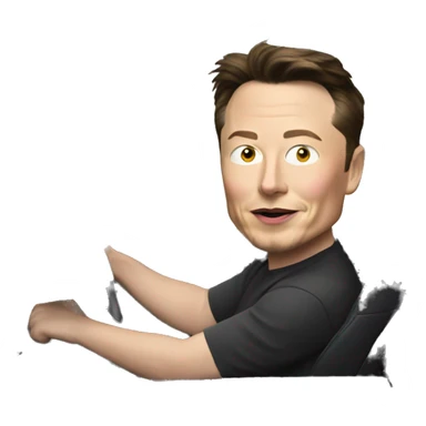 elon musk driving honda sticker