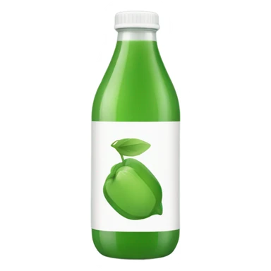 Bottled green juice sticker