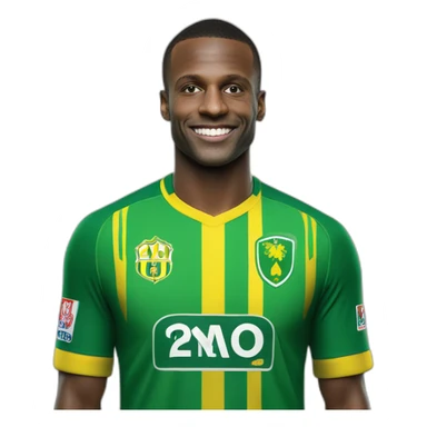 macron avec le maillot du fc nantes sticker