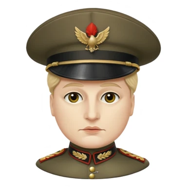 Mussolini com chapéu de penacho sticker