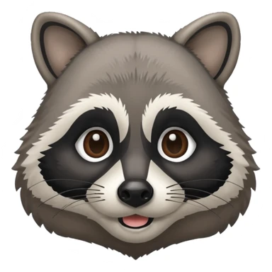  racoon with mustache sticker
