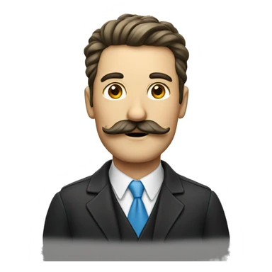 Un homme avec une moustache rectangulaire  sticker