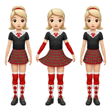 Highland dancing argyle just over the knee socks, tartan miniskirt and highland dancing shoes sticker