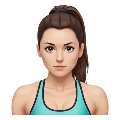 Melanie chisholm with a high ponytail wearing sports bra sticker