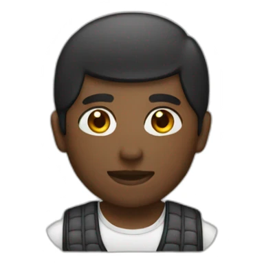 Black Guy with Japanese vest on sticker