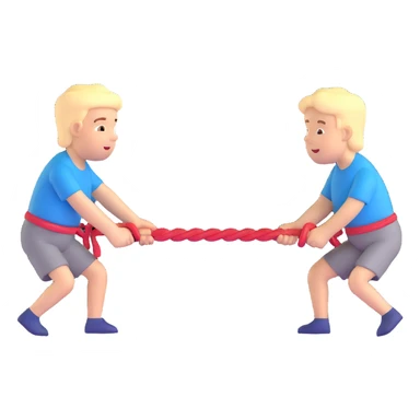 tug-of-war scene sticker