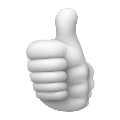 a white glove thumbs up sticker